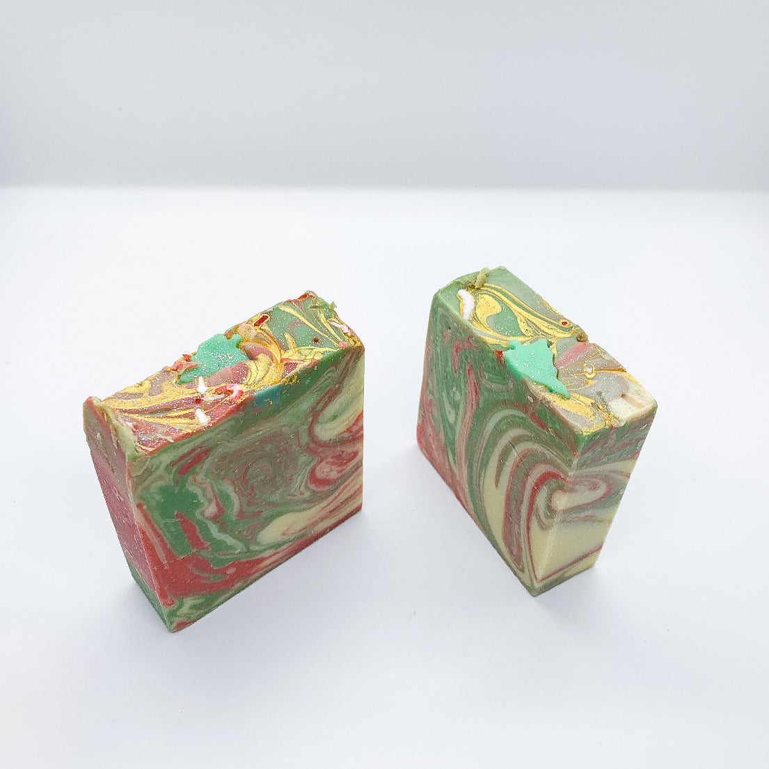 Limited Edition Christmas Tree Vegan Soap 5-6oz Handcrafted Holiday Scented Stocking Stuffer BandsCo Straps