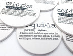 Funny Drink Definition Coasters Set Dictionary Quote Coasters For Bar And Countertop Decor BandsCo Straps