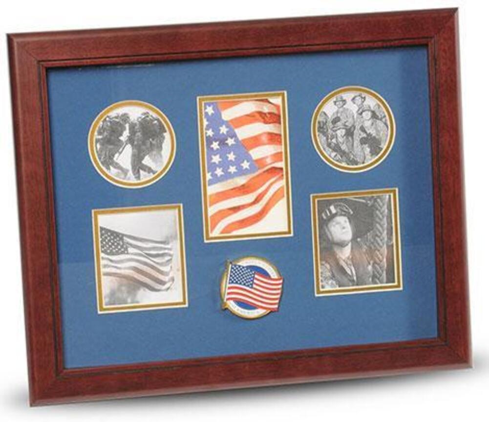 Flag Connections American Flag Medallion 5-Picture Collage Frame. The Military Gift Store