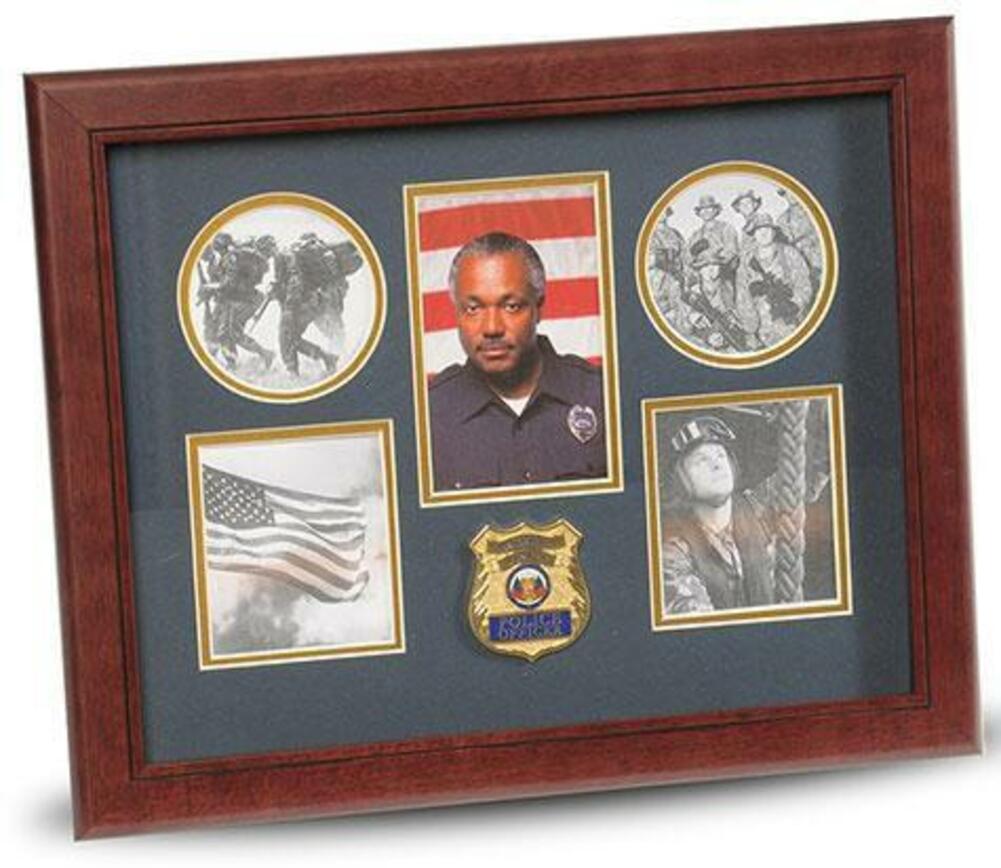 Flag Connections Police Department Medallion 5-Picture Collage Frame The Military Gift Store