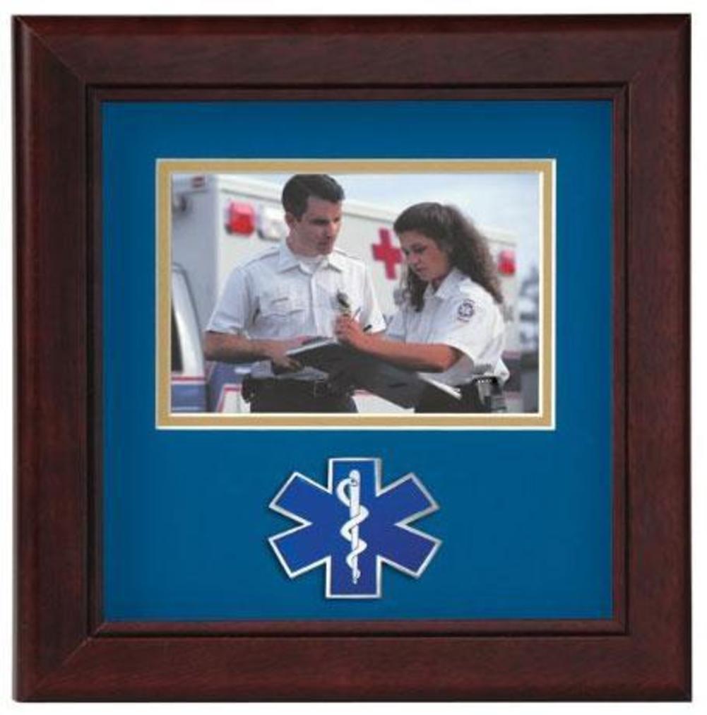 Flag Connections Emergency Medical Services Horizontal Picture Frame. The Military Gift Store