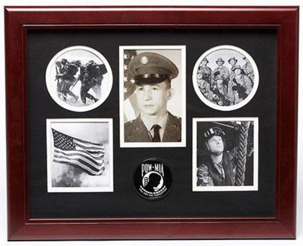 Flag Connections POW/MIA Medallion 5 Picture Collage Frame. The Military Gift Store
