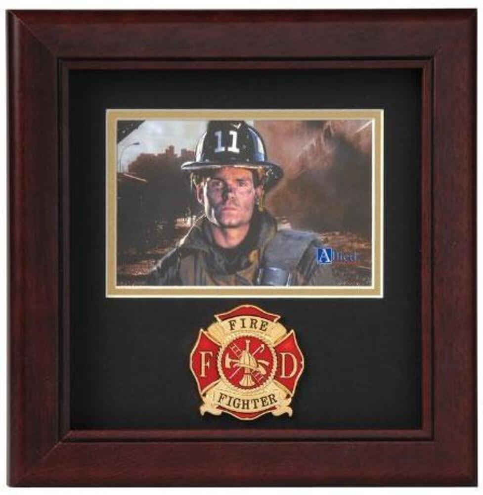 Flag Connections Fire Fighter Horizontal Picture Frame. The Military Gift Store