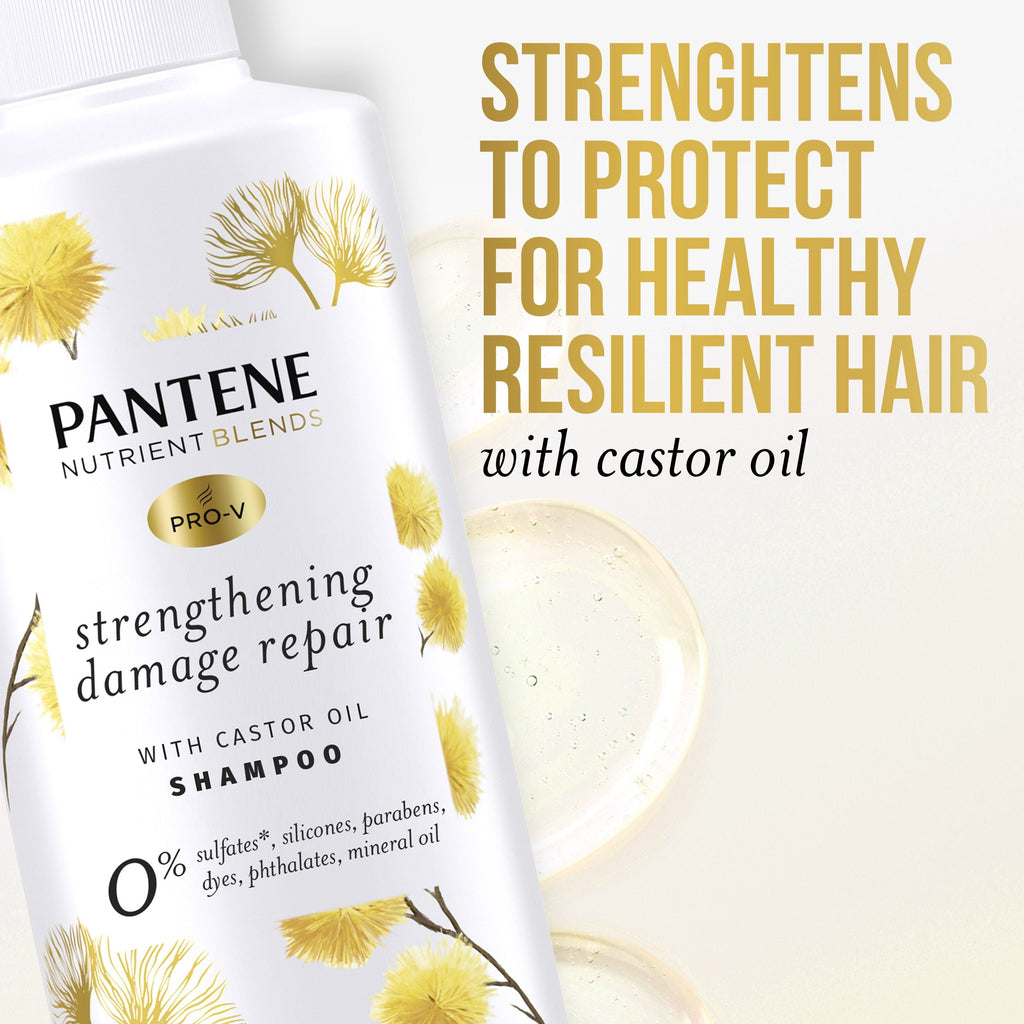 Pantene Sulfate Free Shampoo; Damage Repair Shampoo with Castor Oil; 14.8 oz EasyOptionXY LLC