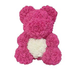 2021 Cute Artificial Flower Rose of Teddy Bear Christmas Decoration for Home Valentines Women Gifts
