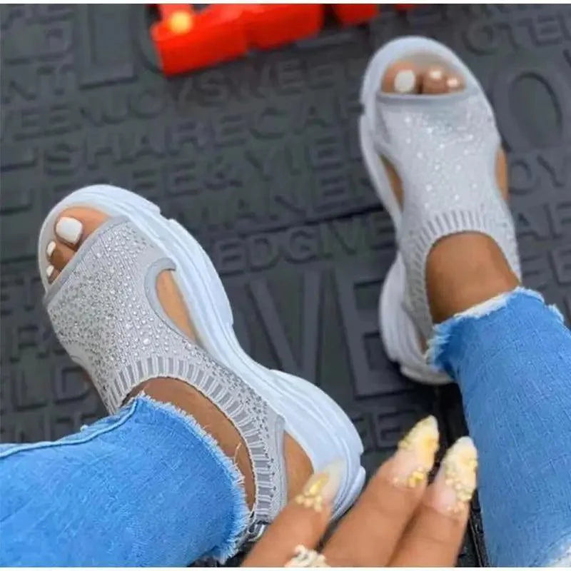 Elegant Women Sandals Comfort Summer Stretch Fabric Durable Material Modern Design For Womens Stevvex