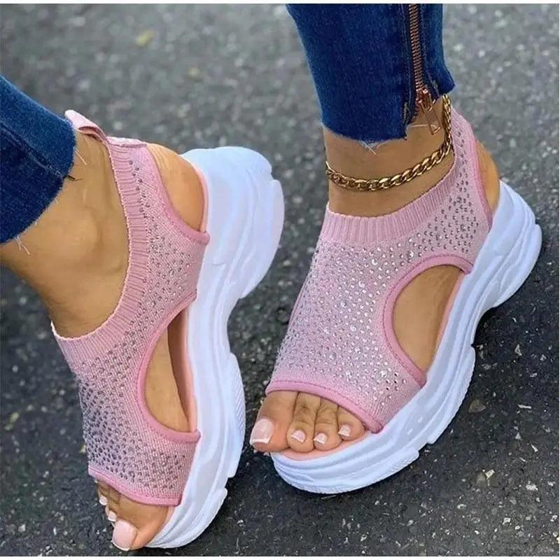 Elegant Women Sandals Comfort Summer Stretch Fabric Durable Material Modern Design For Womens Stevvex