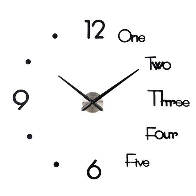 2021 Fashion 3D Big Size Wall Clock Mirror Sticker Large 3D Frameless Wall Clock Stickers Wall Decoration for Living Room Bedroom Office  Brief Living Decor Room Wall Clock Modern Design Silent Acrylic Stevvex