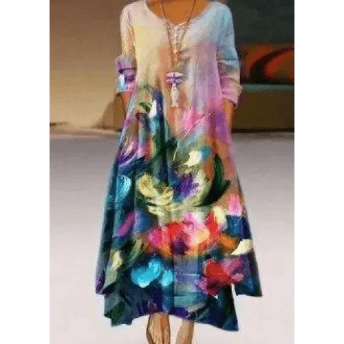 Fashion Long Sleeve Casual Loose Dress for Women - Summer Fashion Dresses for Women Stevvex