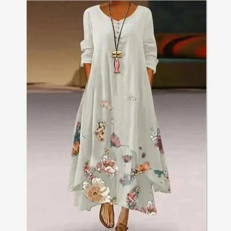 Fashion Long Sleeve Casual Loose Dress for Women - Summer Fashion Dresses for Women Stevvex