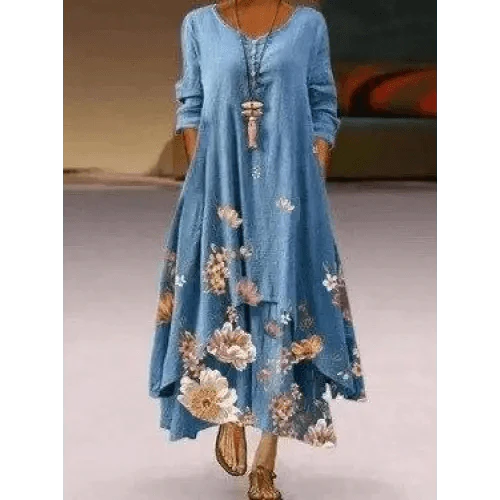 Fashion Long Sleeve Casual Loose Dress for Women - Summer Fashion Dresses for Women Stevvex