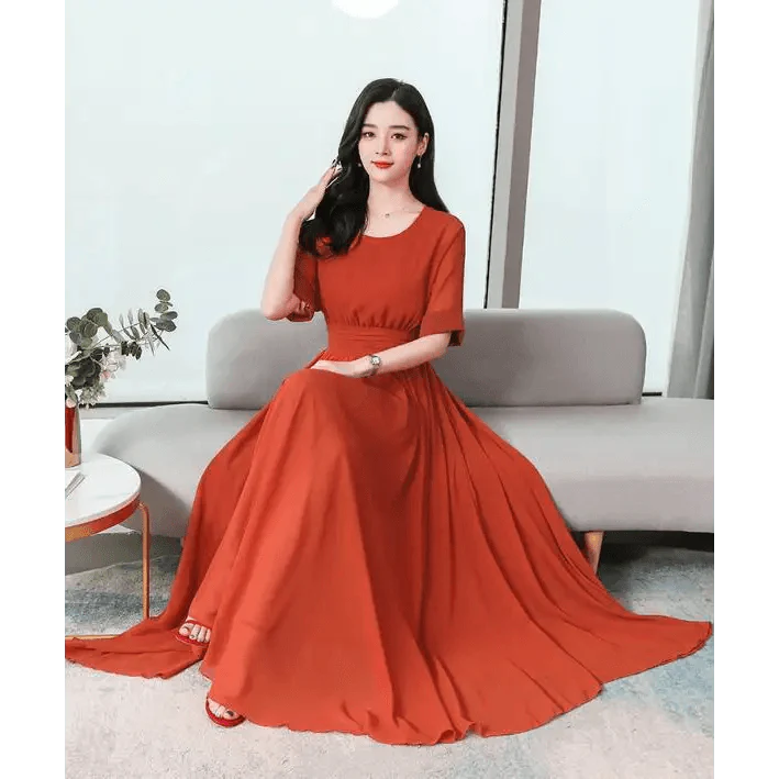 Fashion Luxury Long Chiffon Trendy Dress - Cute Fashion Women Dresses for Women Stevvex