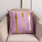 2021 Fashion Striped Pillowcase Festival Home Bronzing Square Decorative Throw Pillow Cover With Gold Striped Cushion Cases Modern Luxury Pillowcases Cushion Cover Soft Fabric Pillow Cases Decorative 45x45CM