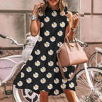 New Fashion Cute Stylish Dot Printed Sleeveless Women Dress - Fashion Dresses for women Stevvex