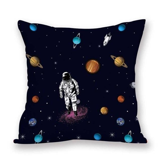 2021 New Space Home Pillow Universe Sun Planet Pillows Decorative Throw Pillow Cover Universe Outer Space Planets Star Pillow Case Pillow Cushion Covers Decorative Pillow Spaceship Cover Stevvex