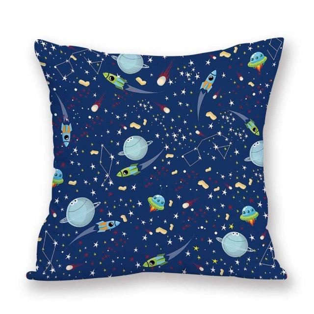 2021 New Space Home Pillow Universe Sun Planet Pillows Decorative Throw Pillow Cover Universe Outer Space Planets Star Pillow Case Pillow Cushion Covers Decorative Pillow Spaceship Cover Stevvex