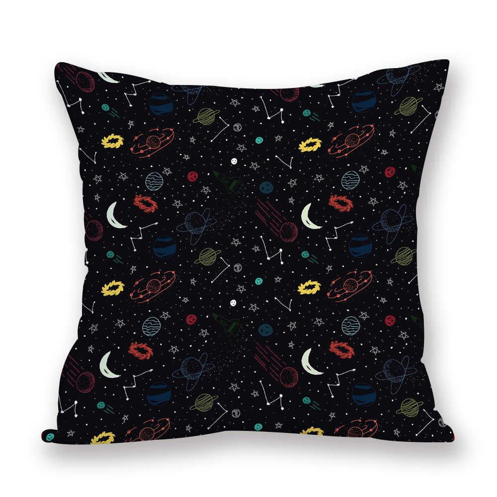 2021 New Space Home Pillow Universe Sun Planet Pillows Decorative Throw Pillow Cover Universe Outer Space Planets Star Pillow Case Pillow Cushion Covers Decorative Pillow Spaceship Cover Stevvex