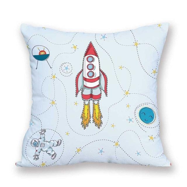 2021 New Space Home Pillow Universe Sun Planet Pillows Decorative Throw Pillow Cover Universe Outer Space Planets Star Pillow Case Pillow Cushion Covers Decorative Pillow Spaceship Cover Stevvex