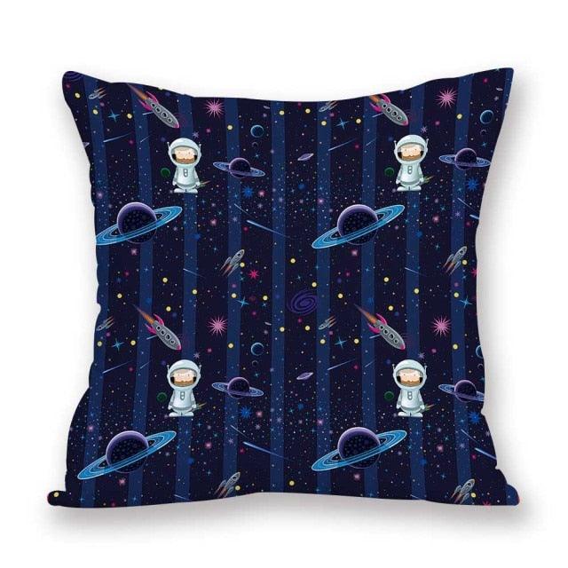 2021 New Space Home Pillow Universe Sun Planet Pillows Decorative Throw Pillow Cover Universe Outer Space Planets Star Pillow Case Pillow Cushion Covers Decorative Pillow Spaceship Cover Stevvex