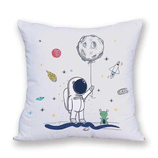 2021 New Space Home Pillow Universe Sun Planet Pillows Decorative Throw Pillow Cover Universe Outer Space Planets Star Pillow Case Pillow Cushion Covers Decorative Pillow Spaceship Cover Stevvex