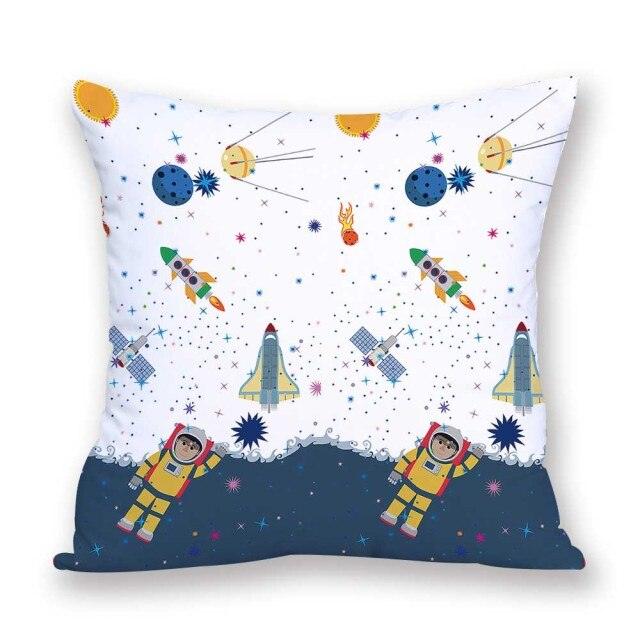 2021 New Space Home Pillow Universe Sun Planet Pillows Decorative Throw Pillow Cover Universe Outer Space Planets Star Pillow Case Pillow Cushion Covers Decorative Pillow Spaceship Cover Stevvex