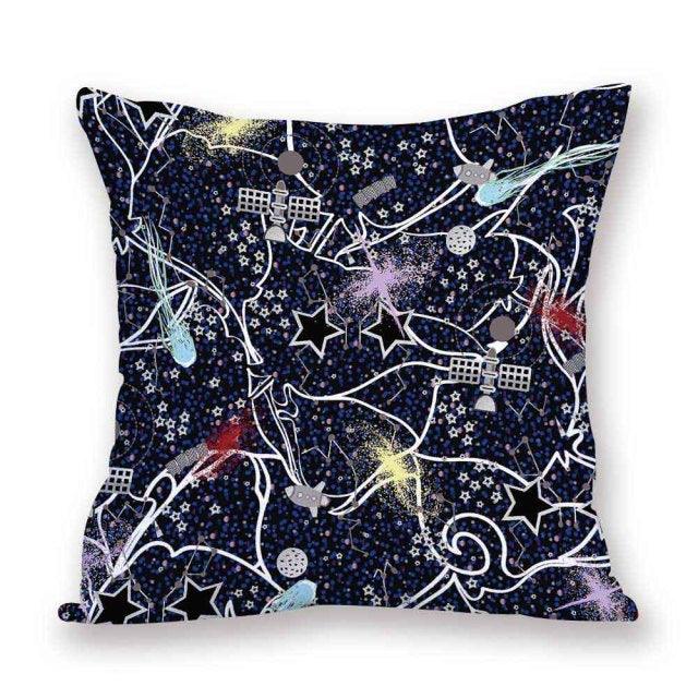 2021 New Space Home Pillow Universe Sun Planet Pillows Decorative Throw Pillow Cover Universe Outer Space Planets Star Pillow Case Pillow Cushion Covers Decorative Pillow Spaceship Cover Stevvex