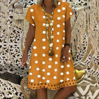 Stylish Summer Dress Loose Ladies Orange Yellow Summer Dresses For Women - Women Cute Outfits Stevvex