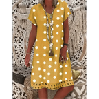 Stylish Summer Dress Loose Ladies Orange Yellow Summer Dresses For Women - Women Cute Outfits Stevvex