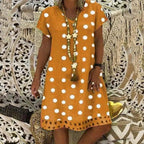 Stylish Summer Dress Loose Ladies Orange Yellow Summer Dresses For Women - Women Cute Outfits Stevvex