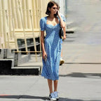 New Women Summer Fashion Square Neck Dress - Fashion Cute Dresses for women Stevvex