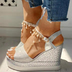 2021 New Women Summer Sandals Studded Detail Luxury Shine Design Casual Womens Shoes Stevvex