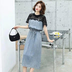 Stylish Denim Jeans Modern Short Sleeve Summer Dress - Fashion Dresses for women Party Outfits Stevvex