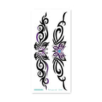 2021 Temporary Waterproof Butterfly Tattoo Black Design Waist Body Fake Tattoo Flower Sticker For Women Girls Stevvex