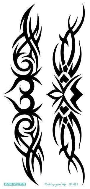 2021 Temporary Waterproof Butterfly Tattoo Black Design Waist Body Fake Tattoo Flower Sticker For Women Girls Stevvex