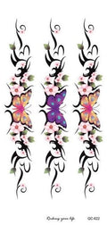 2021 Temporary Waterproof Butterfly Tattoo Black Design Waist Body Fake Tattoo Flower Sticker For Women Girls Stevvex