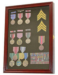 Display Case Wall Frame Cabinet for Military Medals, Pins, Patches The Military Gift Store