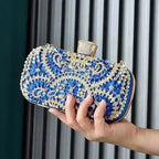 Floral Diamond Clutch Bag - Wedding & Party Minaudière | Femstylo