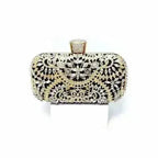 Floral Diamond Clutch Bag - Wedding & Party Minaudière | Femstylo
