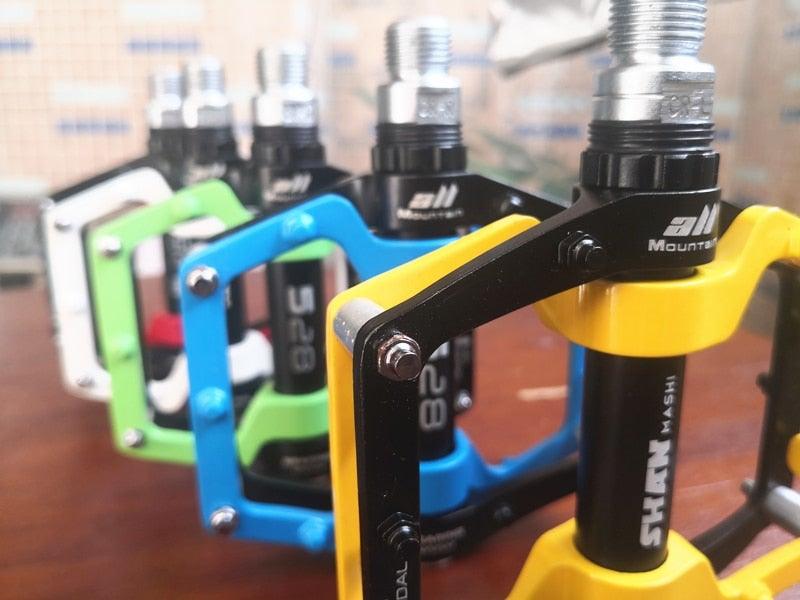 New Bicycle Pedals magnesium Aluminum alloy Pedal MTB Road Bike Pedals 5 colors optional  Pedals Mountain Bike Pedals Lightweight Alloy Fiber Bicycle Platform Pedals Stevvex
