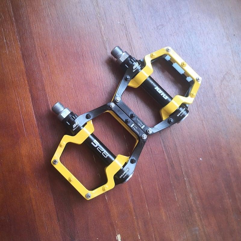 New Bicycle Pedals magnesium Aluminum alloy Pedal MTB Road Bike Pedals 5 colors optional  Pedals Mountain Bike Pedals Lightweight Alloy Fiber Bicycle Platform Pedals Stevvex