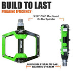New Bicycle Pedals magnesium Aluminum alloy Pedal MTB Road Bike Pedals 5 colors optional  Pedals Mountain Bike Pedals Lightweight Alloy Fiber Bicycle Platform Pedals Stevvex