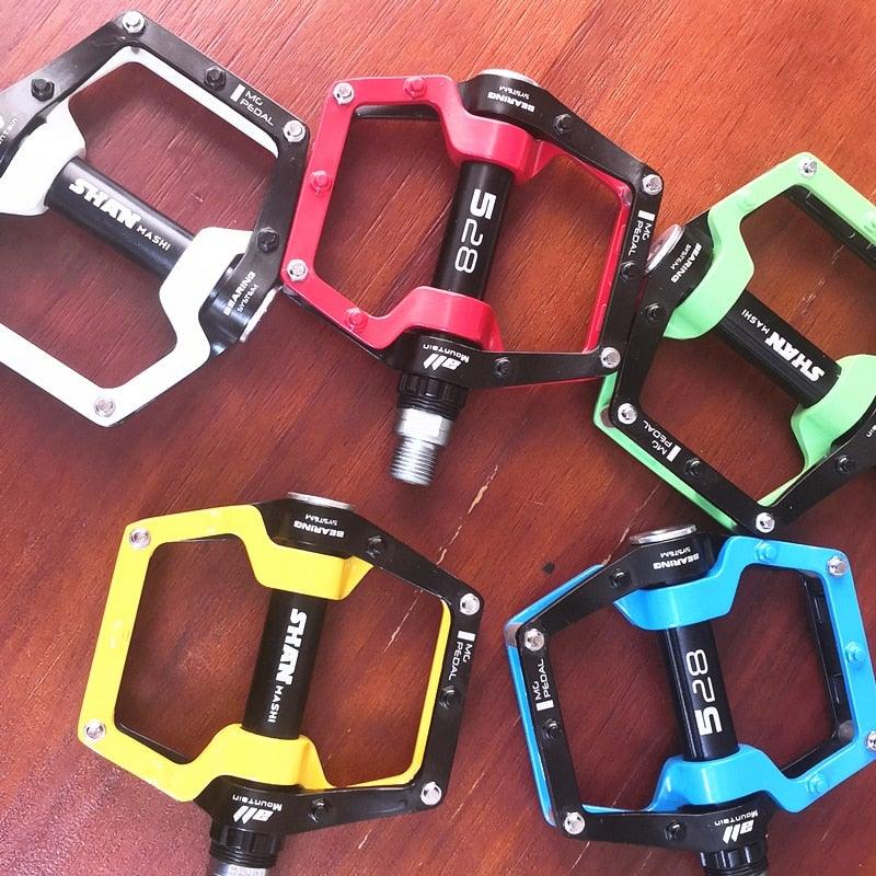 New Bicycle Pedals magnesium Aluminum alloy Pedal MTB Road Bike Pedals 5 colors optional  Pedals Mountain Bike Pedals Lightweight Alloy Fiber Bicycle Platform Pedals Stevvex