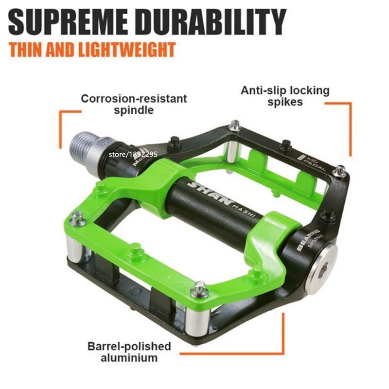 New Bicycle Pedals magnesium Aluminum alloy Pedal MTB Road Bike Pedals 5 colors optional  Pedals Mountain Bike Pedals Lightweight Alloy Fiber Bicycle Platform Pedals Stevvex