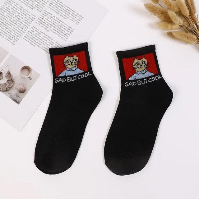 2022 New Fashion Cartoon Patterned Short Funny Cotton Socks Cute Animal Dinosaur Socks For Ladies Funny College Wind Concise Socks For Men And Women Stevvex