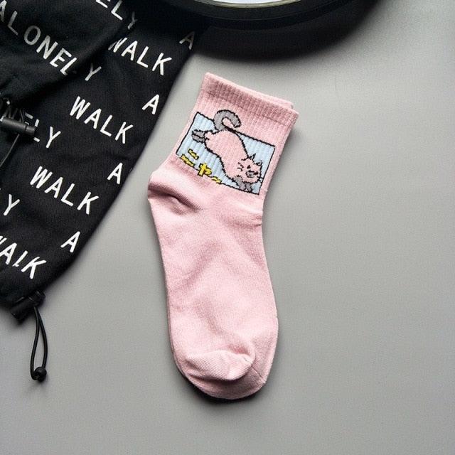 2022 New Fashion Cartoon Patterned Short Funny Cotton Socks Cute Animal Dinosaur Socks For Ladies Funny College Wind Concise Socks For Men And Women Stevvex