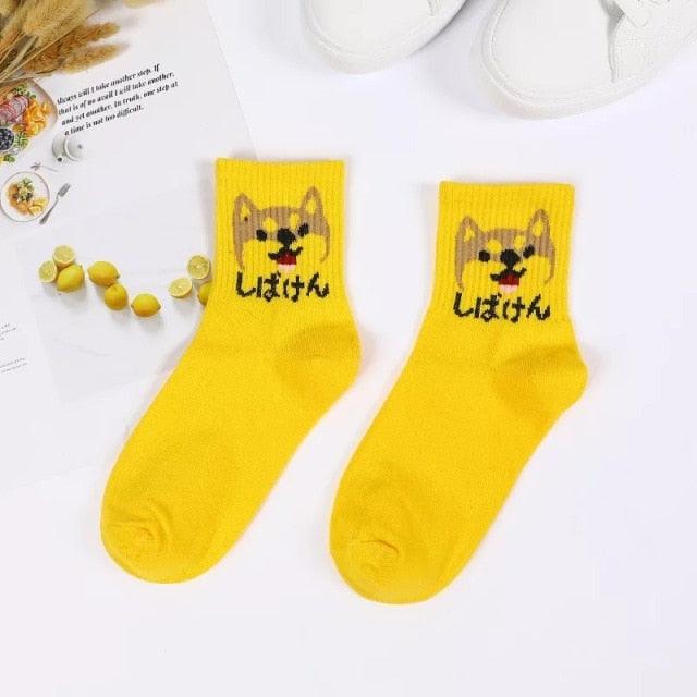 2022 New Fashion Cartoon Patterned Short Funny Cotton Socks Cute Animal Dinosaur Socks For Ladies Funny College Wind Concise Socks For Men And Women Stevvex