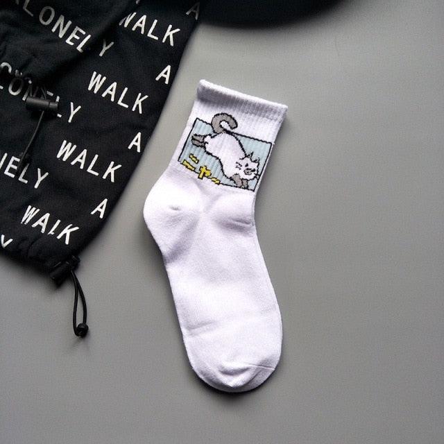2022 New Fashion Cartoon Patterned Short Funny Cotton Socks Cute Animal Dinosaur Socks For Ladies Funny College Wind Concise Socks For Men And Women Stevvex