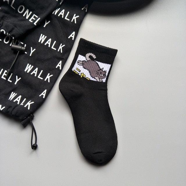 2022 New Fashion Cartoon Patterned Short Funny Cotton Socks Cute Animal Dinosaur Socks For Ladies Funny College Wind Concise Socks For Men And Women Stevvex