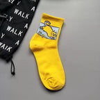 2022 New Fashion Cartoon Patterned Short Funny Cotton Socks Cute Animal Dinosaur Socks For Ladies Funny College Wind Concise Socks For Men And Women Stevvex