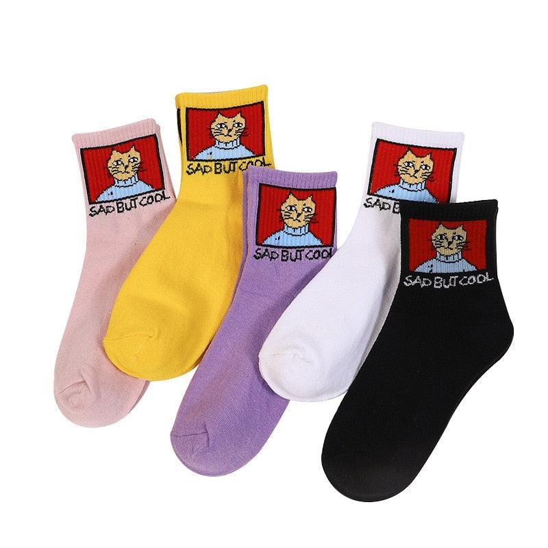 2022 New Fashion Cartoon Patterned Short Funny Cotton Socks Cute Animal Dinosaur Socks For Ladies Funny College Wind Concise Socks For Men And Women Stevvex